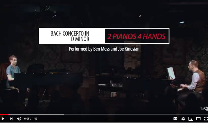 Bach Concerto in Dminor |<br><em>2 Pianos 4 Hands</em>